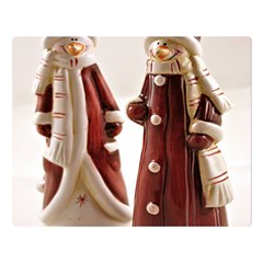 Christmas Figures 3 Double Sided Flano Blanket (Large) 