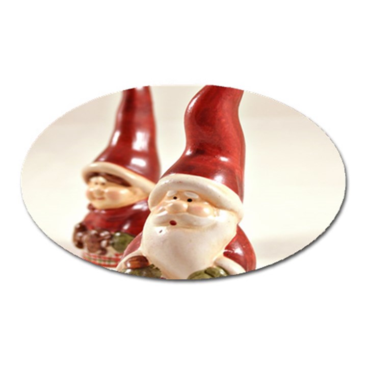 Christmas Figures4 Oval Magnet