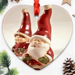 Christmas Figures4 Heart Ornament (Two Sides) Front