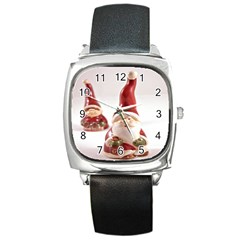 Christmas Figures 5 Square Metal Watch by artworkshop