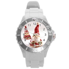 Christmas Figures 5 Round Plastic Sport Watch (l)