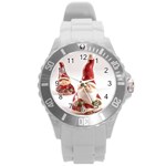 Christmas Figures 5 Round Plastic Sport Watch (L) Front