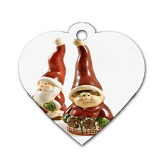 Christmas Figures 7 Dog Tag Heart (one Side) by artworkshop