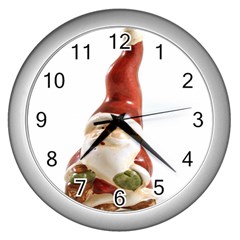 Christmas Figures 8 Wall Clock (silver) by artworkshop