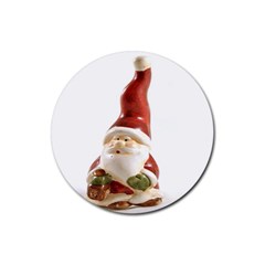 Christmas Figures 8 Rubber Round Coaster (4 Pack) by artworkshop