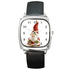 Christmas Figures 8 Square Metal Watch by artworkshop