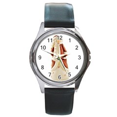 Christmas Figures 9 Round Metal Watch by artworkshop