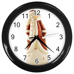 Christmas Figures 9 Wall Clock (black) by artworkshop