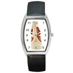 Christmas Figures 9 Barrel Style Metal Watch by artworkshop