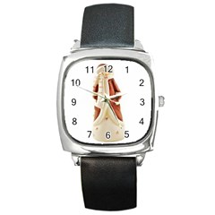 Christmas Figures 9 Square Metal Watch by artworkshop