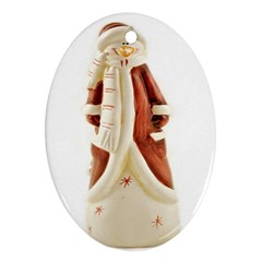 Christmas Figures 9 Oval Ornament (two Sides) by artworkshop