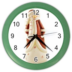 Christmas Figures 9 Color Wall Clock by artworkshop