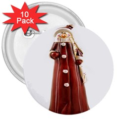 Christmas Figures 10 3  Buttons (10 Pack)  by artworkshop