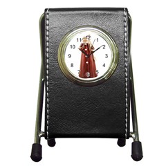 Christmas Figures 10 Pen Holder Desk Clock