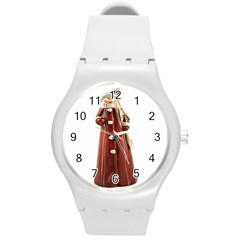 Christmas Figures 10 Round Plastic Sport Watch (m) by artworkshop