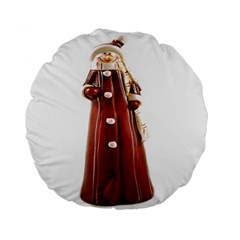 Christmas Figures 10 Standard 15  Premium Flano Round Cushions