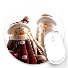 Christmas Figures 11 Round Mousepads