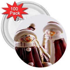 Christmas Figures 11 3  Buttons (100 pack) 