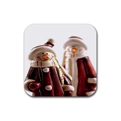 Christmas Figures 11 Rubber Coaster (Square)