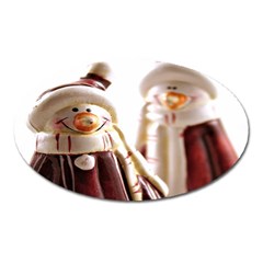 Christmas Figures 11 Oval Magnet