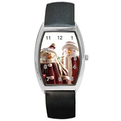 Christmas Figures 11 Barrel Style Metal Watch by artworkshop