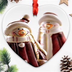 Christmas Figures 11 Heart Ornament (two Sides) by artworkshop