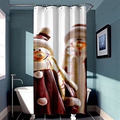 Christmas Figures 11 Shower Curtain 36  x 72  (Stall) 