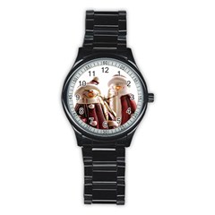 Christmas Figures 11 Stainless Steel Round Watch