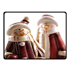 Christmas Figures 11 Double Sided Fleece Blanket (Small) 