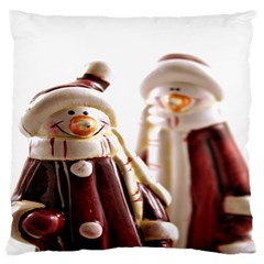 Christmas Figures 11 Large Flano Cushion Case (One Side)