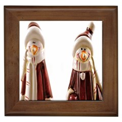 Christmas Figures Framed Tile by artworkshop