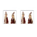 Christmas Figures Cufflinks (Square) Front(Pair)