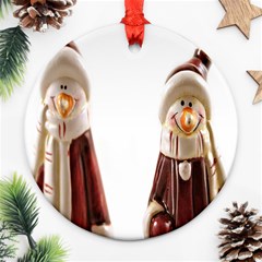 Christmas Figures Round Ornament (two Sides) by artworkshop