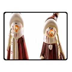 Christmas Figures Double Sided Fleece Blanket (small)  by artworkshop