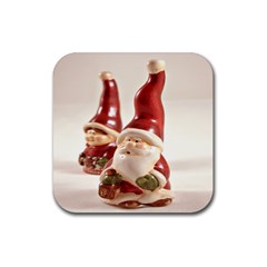 Christmas Figures4 Rubber Coaster (square) by artworkshop