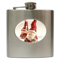 Christmas Figures4 Hip Flask (6 Oz) by artworkshop