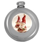 Christmas Figures4 Round Hip Flask (5 oz) Front