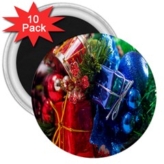 Christmas Ornaments 3  Magnets (10 Pack)  by artworkshop