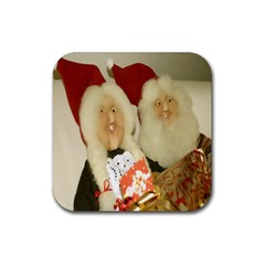 Christmas Puppets 2 Rubber Coaster (square) by artworkshop