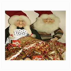 Christmas Puppets Small Glasses Cloth (2 Sides) by artworkshop