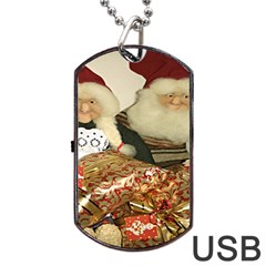 Christmas Puppets Dog Tag Usb Flash (one Side) by artworkshop