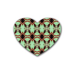 Christmas Stars Rubber Coaster (heart) by artworkshop