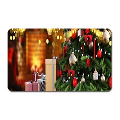 Christmas Tree And Presents Magnet (rectangular)