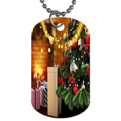 Christmas Tree And Presents Dog Tag (two Sides) by artworkshop