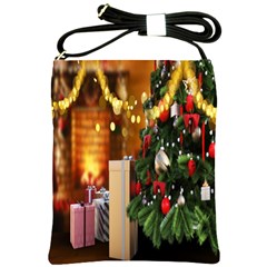 Christmas Tree And Presents Shoulder Sling Bag by artworkshop