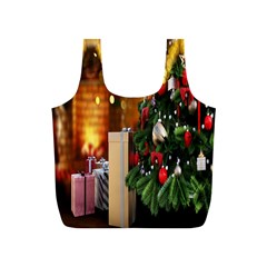 Christmas Tree And Presents Full Print Recycle Bag (s) by artworkshop