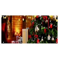 Christmas Tree And Presents Banner And Sign 8  X 4  by artworkshop