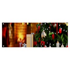 Christmas Tree And Presents Banner And Sign 8  X 3  by artworkshop