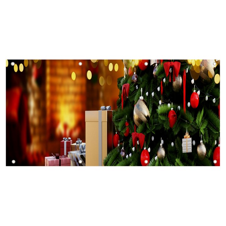 Christmas Tree And Presents Banner and Sign 8  x 4 