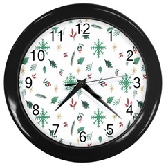 Christmass Theme Wall Clock (black) by artworkshop